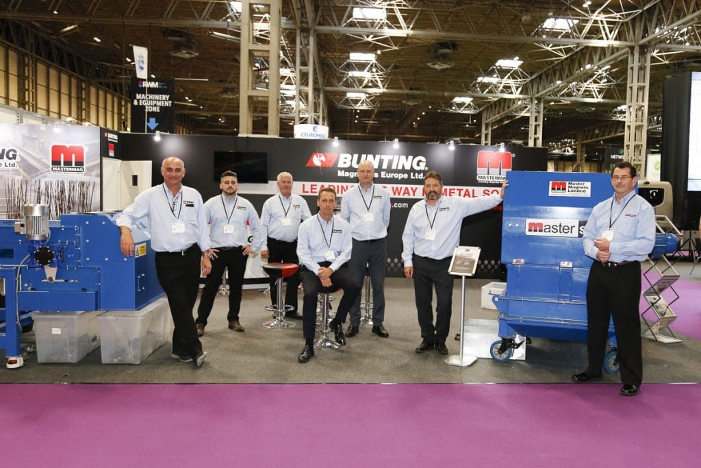 Bunting and Master Magnets team on the stand at RWM18