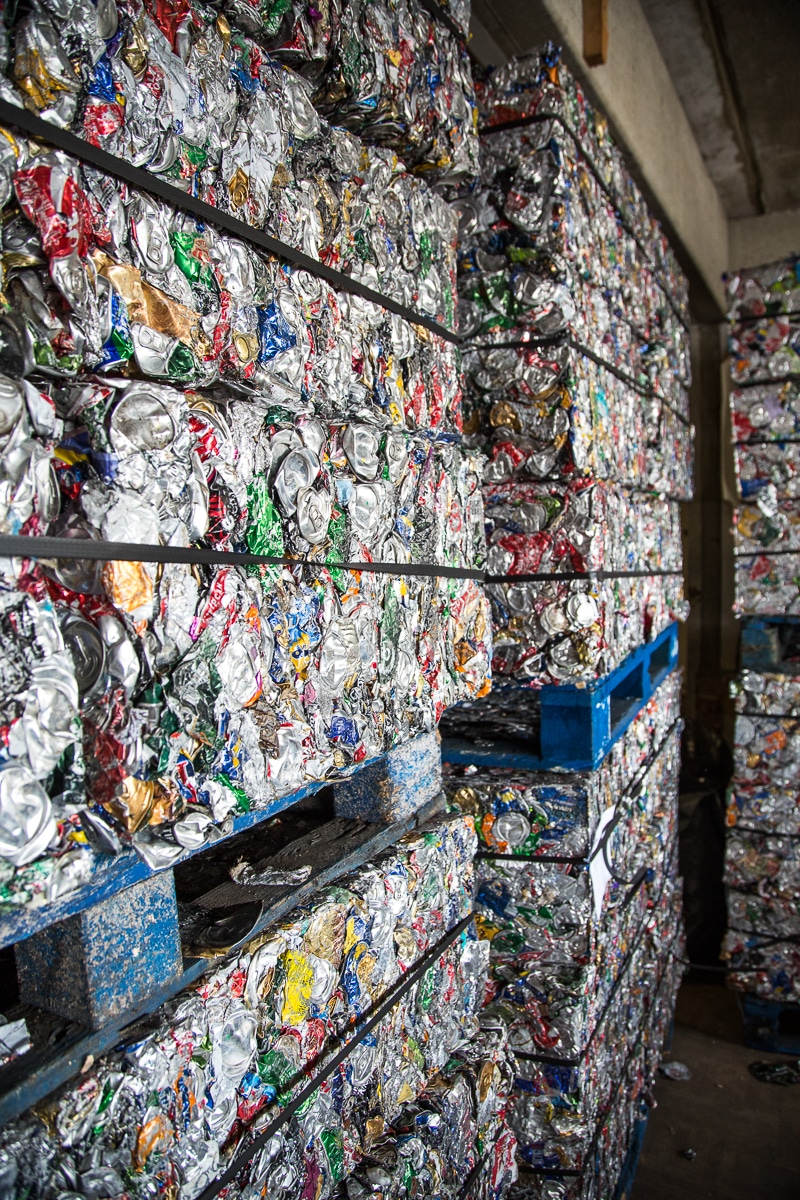 Baled plastic pallets