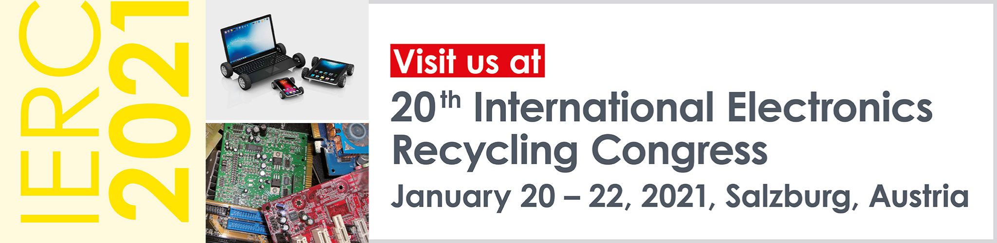 IERC 2021, 20 - 22 January, Salzburg, Austria | Bunting - Redditch International Electronics Recycling Congress 2021, 20 - 22 January, Salzburg, Austria