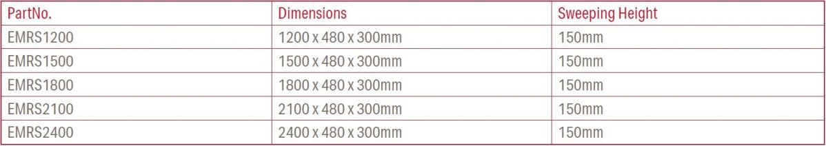 Electromagnetic Sweeper Dimensions