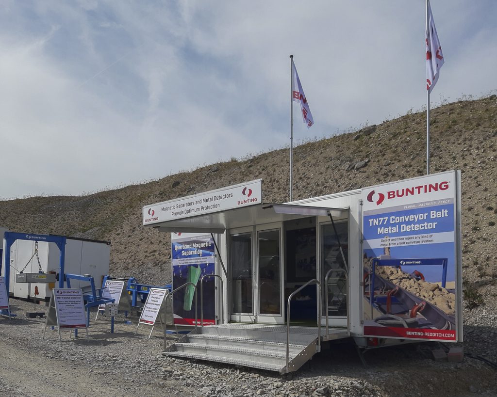 Bunting at Hillhead 2022 displaying magnetic separators