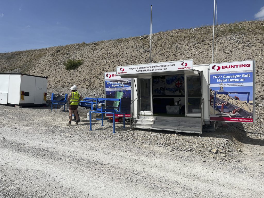Bunting magnetic separation at Hillhead quarry 2022