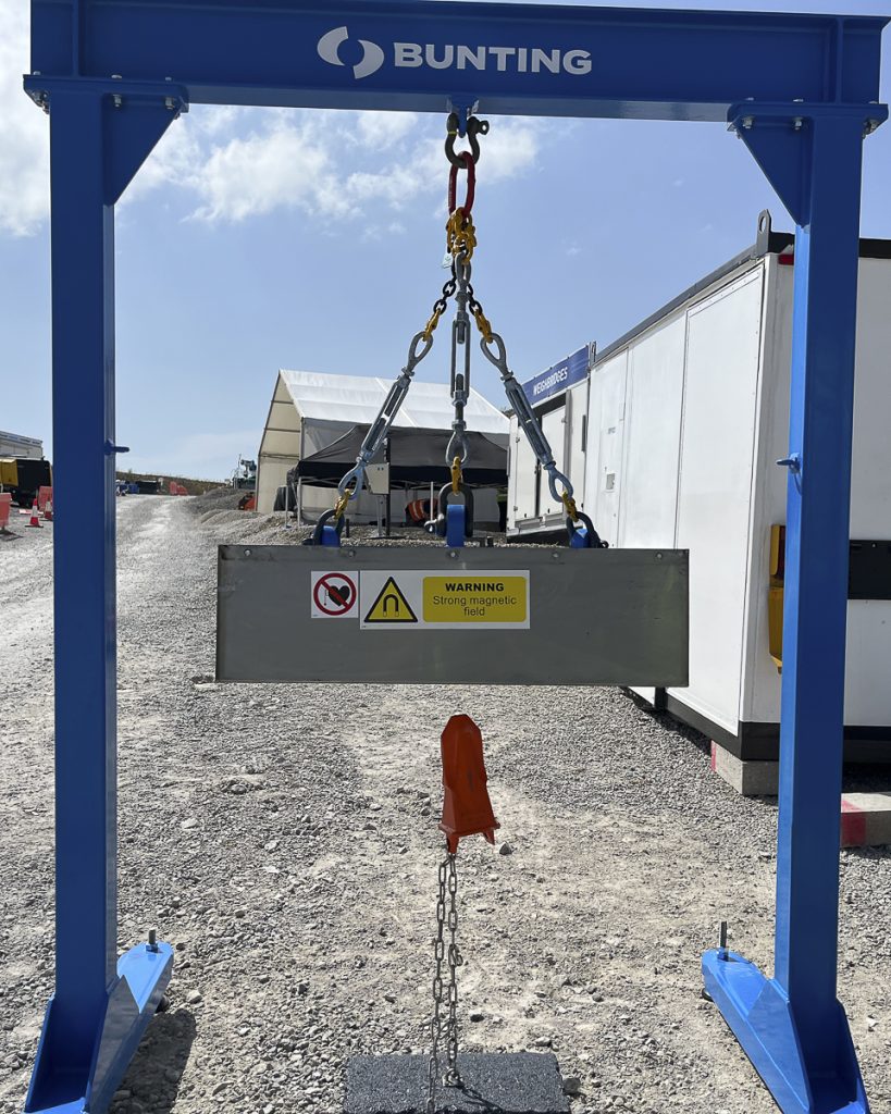 Bunting magnetic separation at Hillhead Quarry