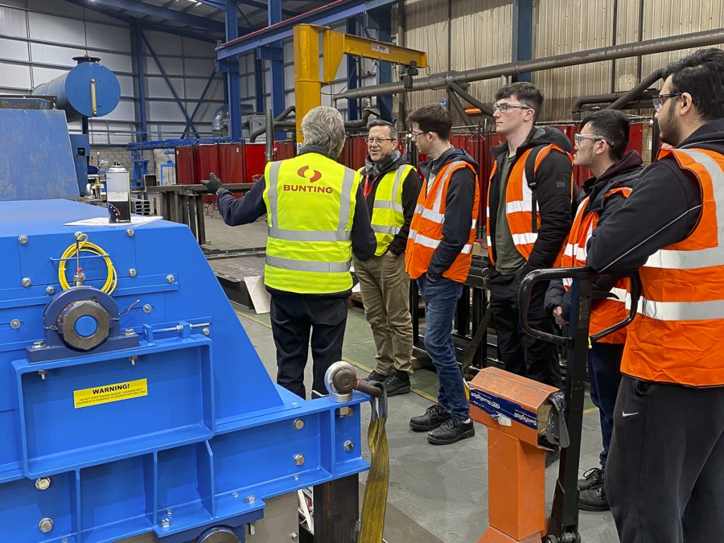 University of Birmingham Chemical Engineering students visit Bunting