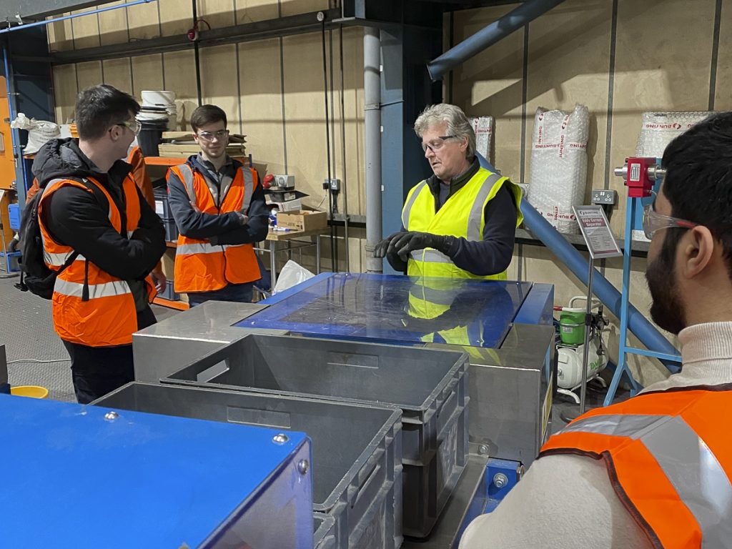 Phil Tree demonstrating the Eddy Current Separator