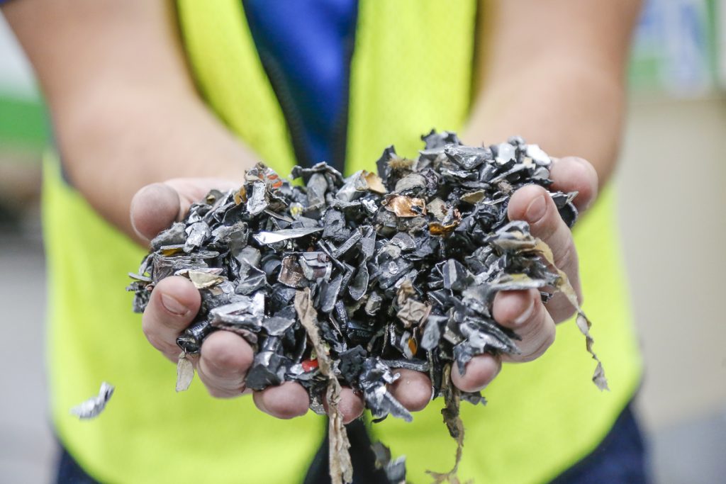 Non-Ferrous Metal recovered on an Eddy Current Separator