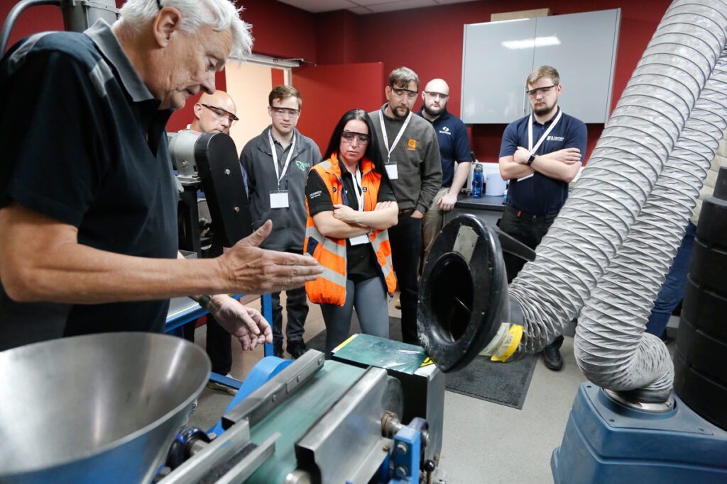 Material tests in Bunting's Customer Experience Centre
